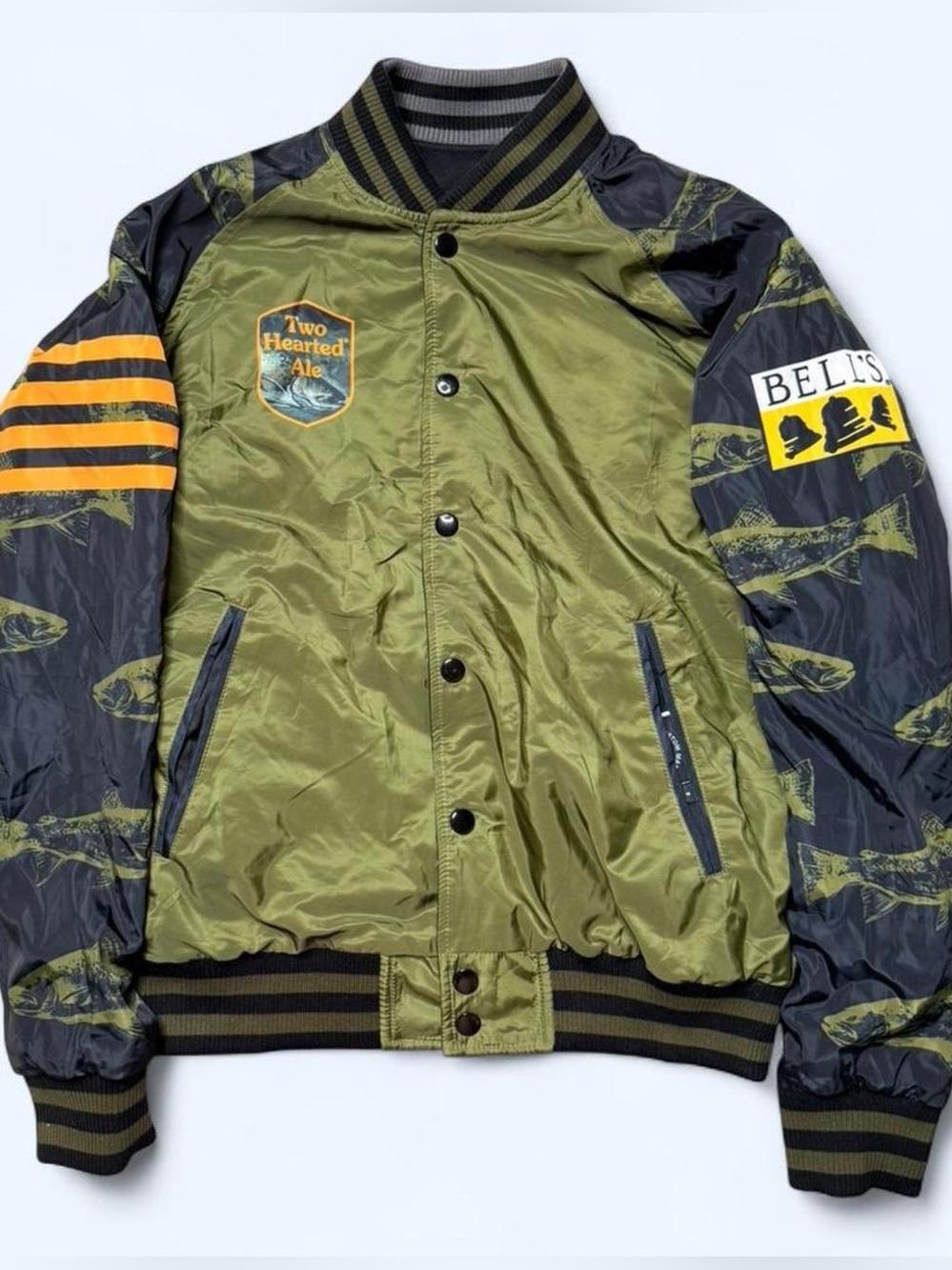 Rare Reversible Bell’s Brewery Varsity Jacket Two Hearted Ale